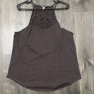 Billabong Black Crochet Tank Top